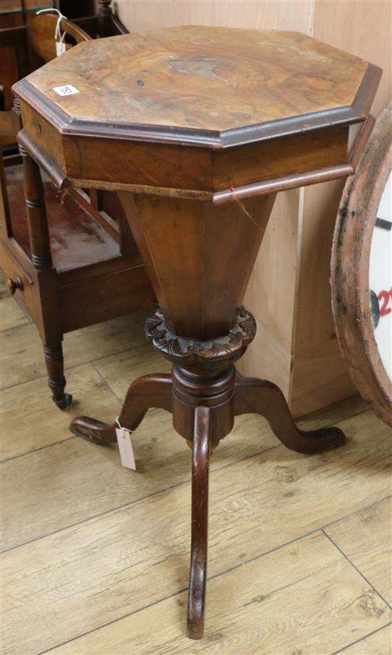 A trumpet work table, H.71cm